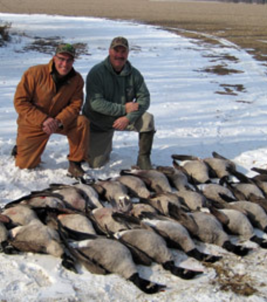 Waterfowl hunting in the winter
